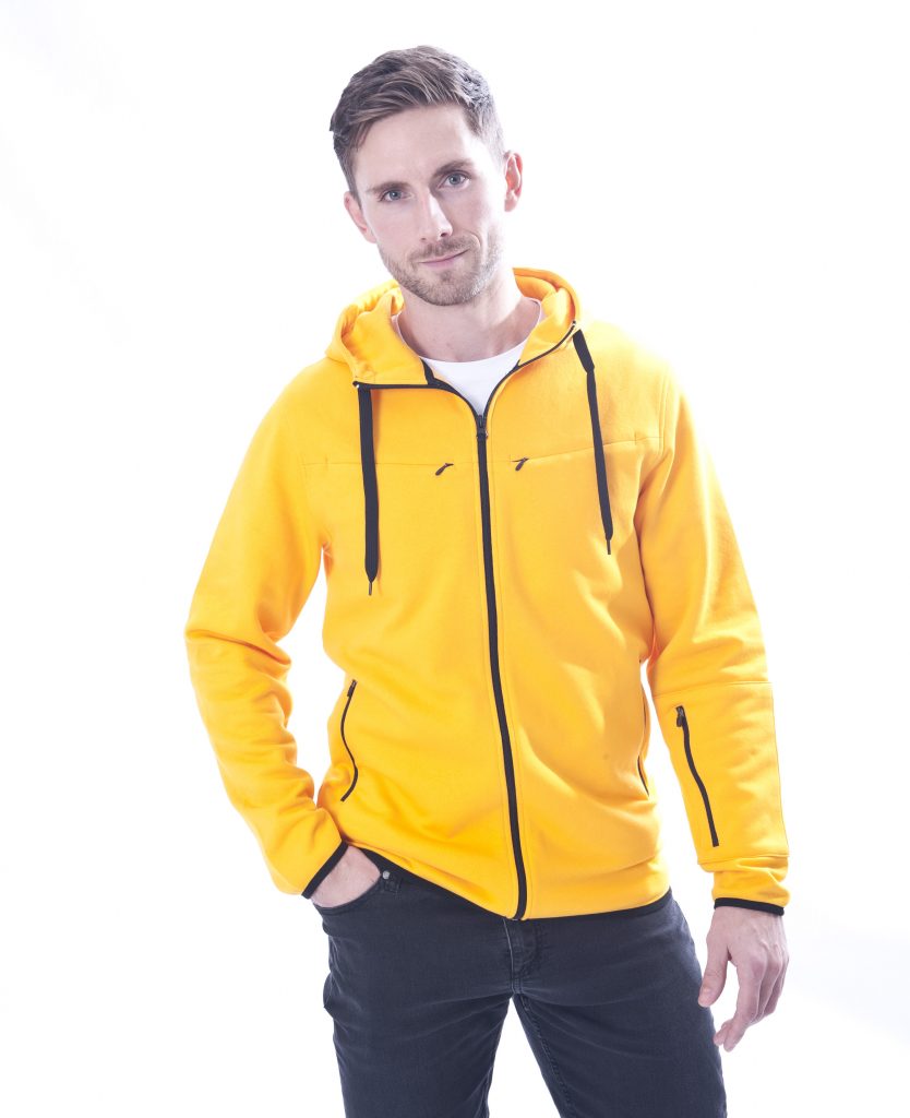 Yellow Hoodie, With Zipper – J C Knit Wear